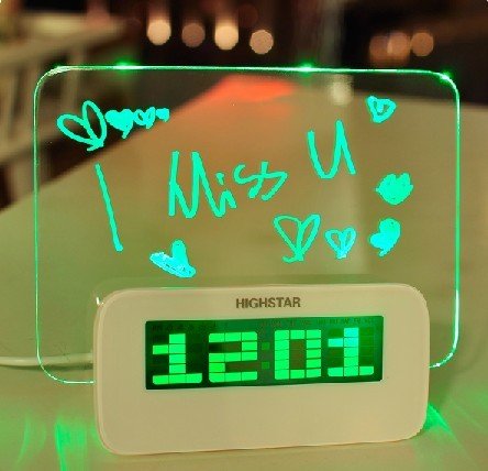 LED Message Board Digital Alarm Clock $13.59 Shipped